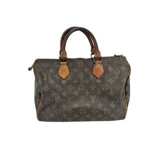 Louis Vuitton Handbag Speedy 30 Brown Monogram Canvas Mini